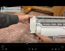 品番：AN28ZCBKS-W　2023年製　熱交冷媒管ケーシング裏プレートの取り外し方