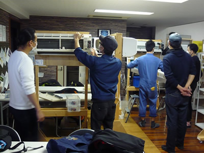 日本エアコンクリーニング協会　第164回技術研修会の様子