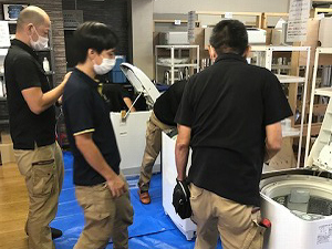 日本エアコンクリーニング協会　第16回洗濯機分解研修会の様子