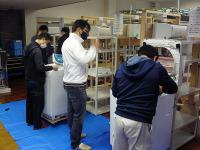 日本エアコンクリーニング協会　第18回縦型洗濯機分解研修会の様子