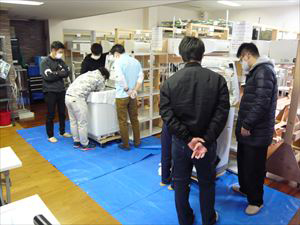日本エアコンクリーニング協会　第22回縦型洗濯機分解研修会の様子