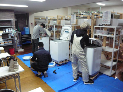 日本エアコンクリーニング協会 第25回縦型洗濯機分解研修会の様子
