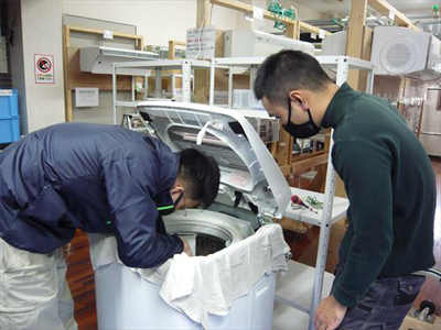 日本エアコンクリーニング協会 第35回縦型洗濯機分解研修会の様子