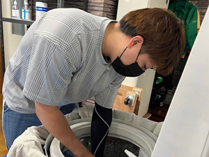 日本エアコンクリーニング協会　第54回縦型洗濯機分解研修会の様子
