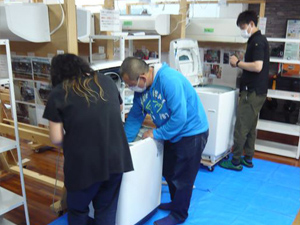 日本エアコンクリーニング協会　第57回縦型洗濯機分解研修会の様子