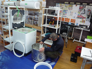 日本エアコンクリーニング協会　第66回縦型洗濯機分解研修会の様子
