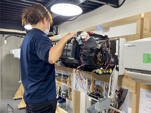 日本エアコンクリーニング協会大阪教室　第58回技術研修会の様子