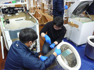 日本エアコンクリーニング協会 第90回縦型洗濯機分解研修会の様子
