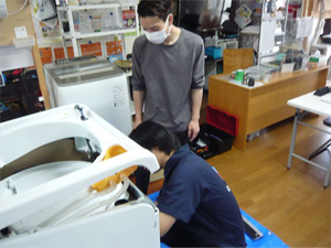 日本エアコンクリーニング協会 第93回縦型洗濯機分解研修会の様子