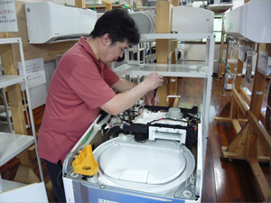 日本エアコンクリーニング協会　第95回縦型洗濯機分解研修会の様子