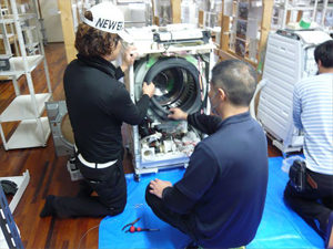 日本エアコンクリーニング協会　第74回ドラム式洗濯機分解研修会の様子